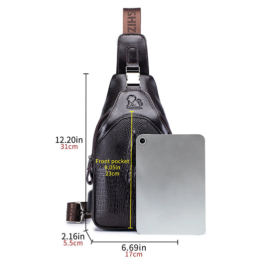 Sac en Cuir Homme Vintage avec USB